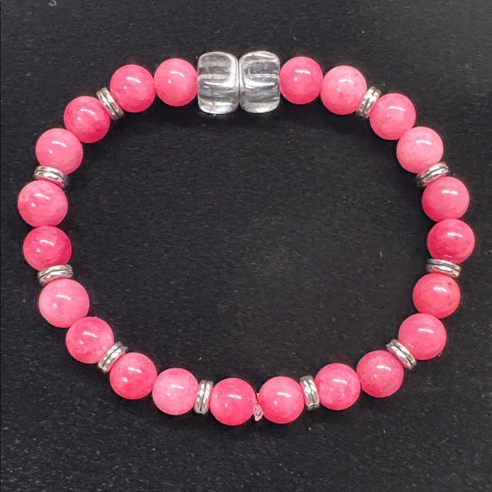 Argentine Rhodochrosite Beaded Bracelet